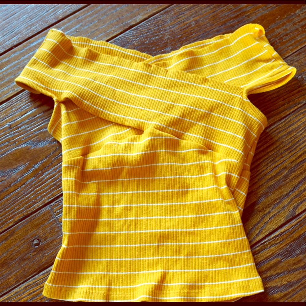 Nordstrom yellow and white stripe summer top